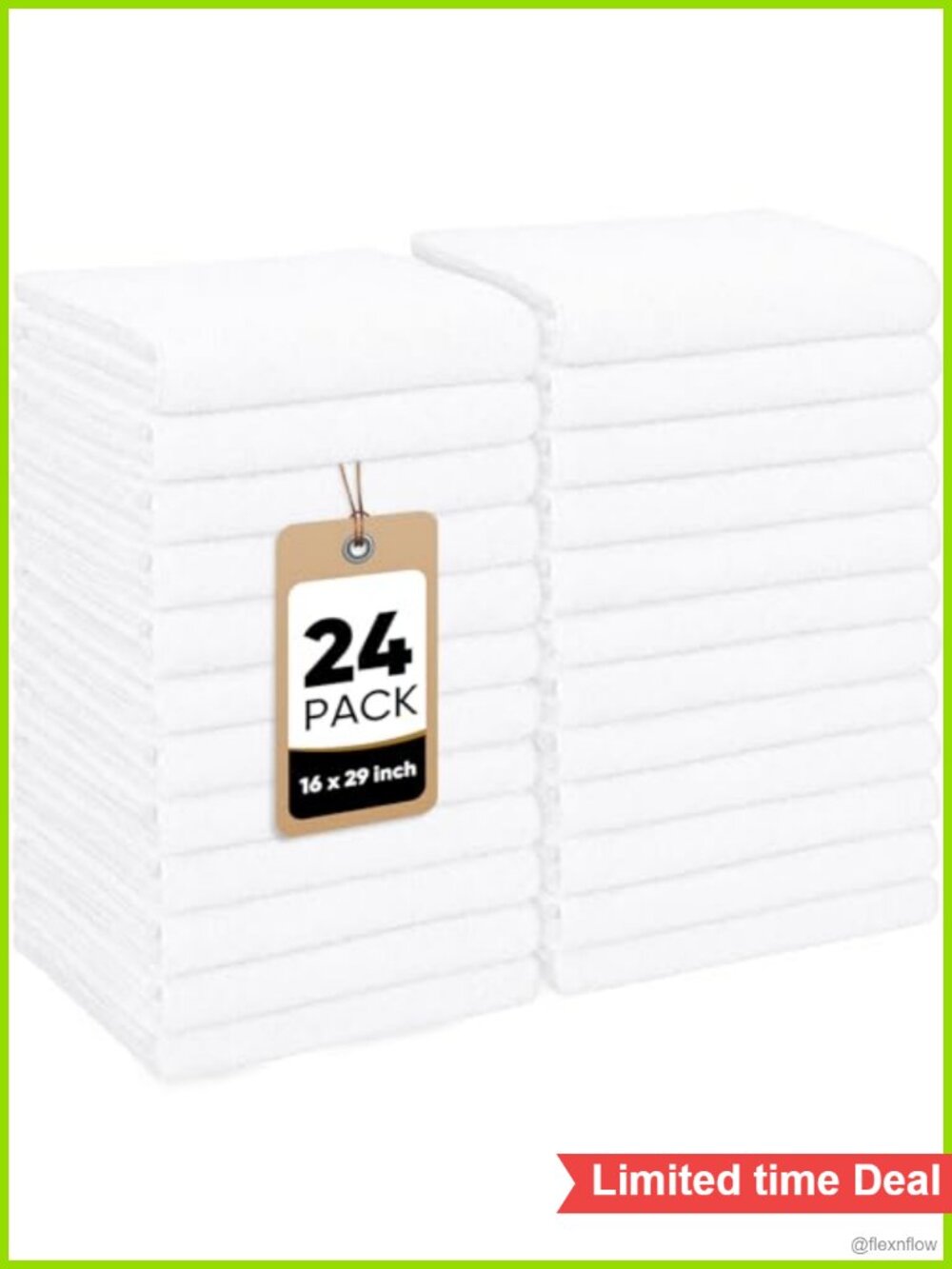 24PK Microfiber Salon Hair Towels 16x29 Super Absorbent Lint Free Quick Dry